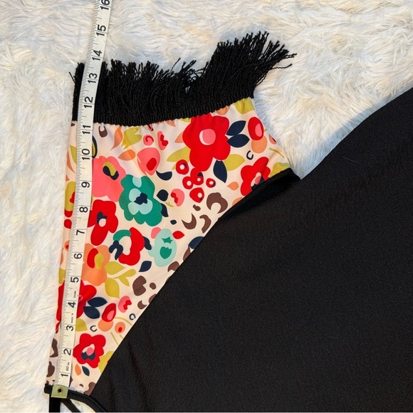 Black and Multicolor Women's Top - Picture 4 of 7